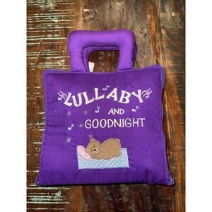 VTG 1991 POCKETS OF LEARNING LULLABY AND GOODNIGHT ZIP UP CLOTH CARRY BOOK